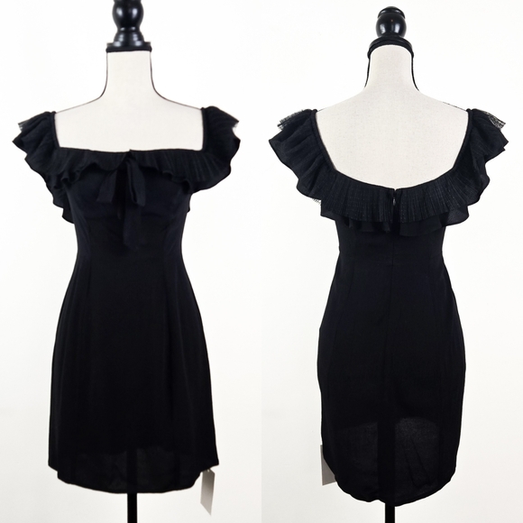 NWT For Love & Lemons Claire Mini Black Cocktail Dress
